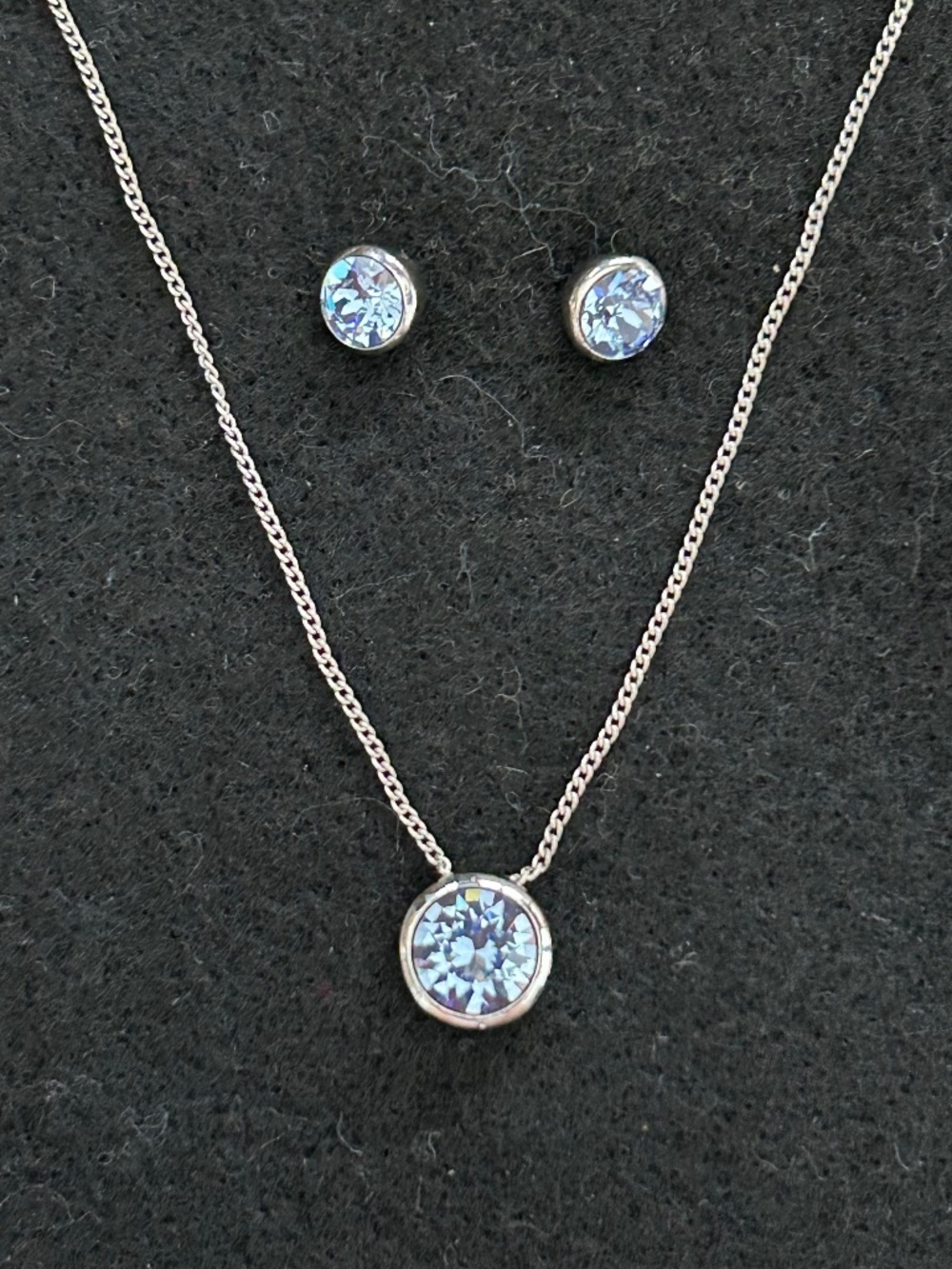Blue Topaz Necklace and Earring Set